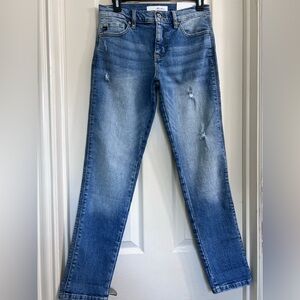 KanCan Distressed Blue Straight Leg Jeans